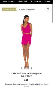 Revolve Superdown Mini Skirt festival Set